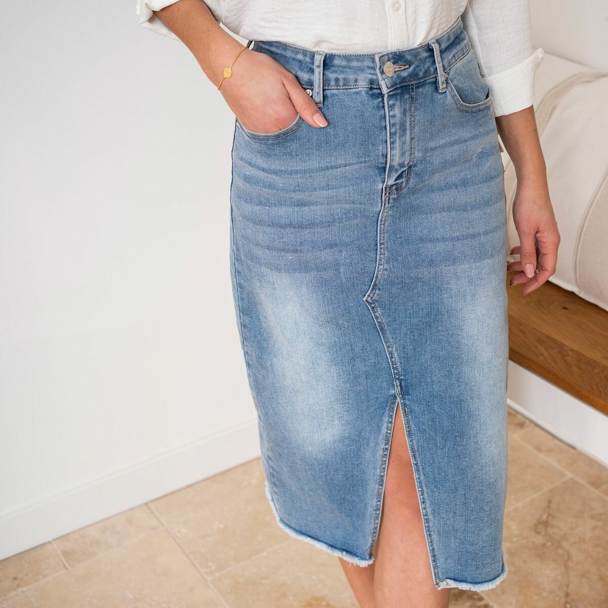 Jupe crayon en denim élégante