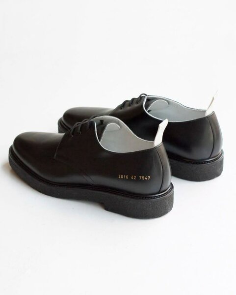 Chaussures Derby en cuir noir