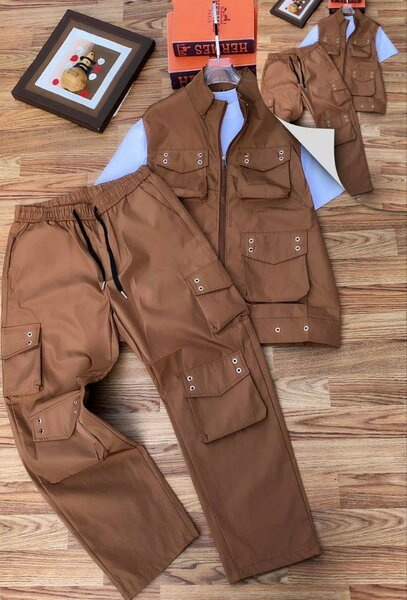 Ensemble cargo marron pour enfants