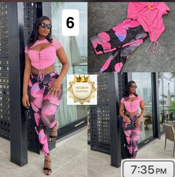 Ensemble Chic Rose et Noir