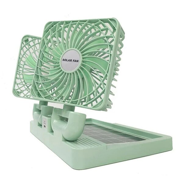 Ventilateur solaire double portable