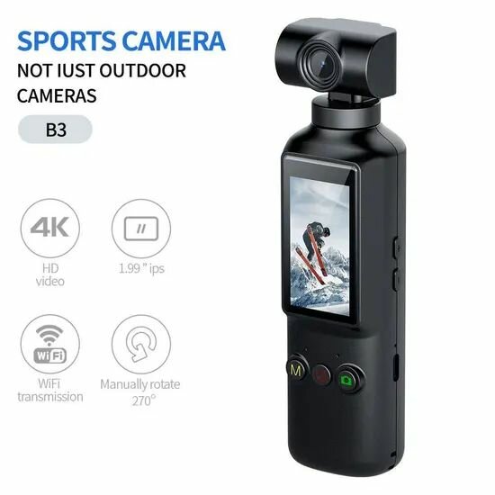 Caméra Sport 4K WiFi Rotative B3