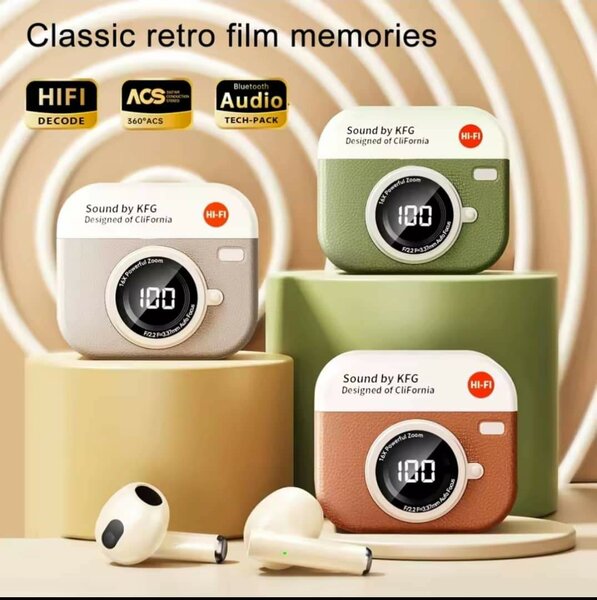 Écouteurs Bluetooth rétro Hi-Fi