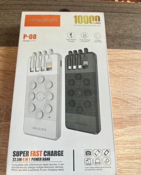 VSKIDR Power Bank 10000mAh P-08 - Chargeur Portable