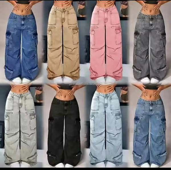 Pantalon cargo oversize femme