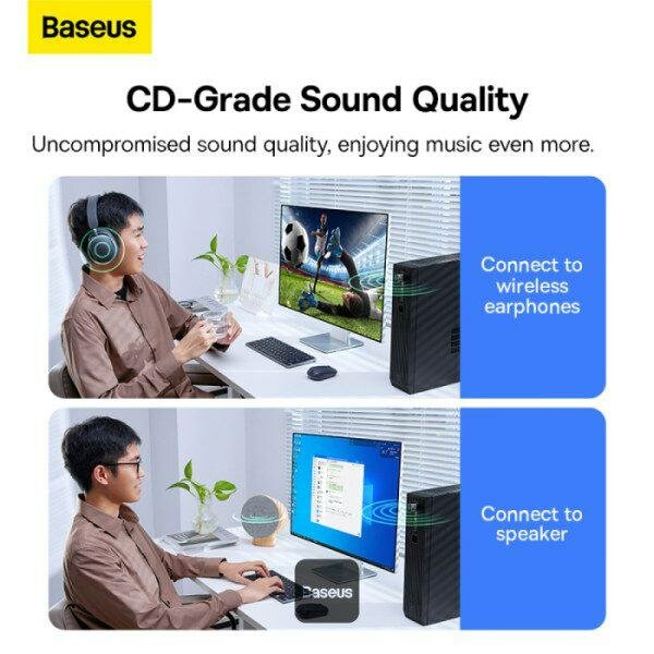 Baseus Adaptateur USB Bluetooth 5.0 pour PC - Compatible avec Windows 10/11