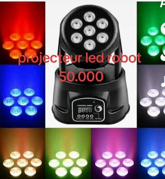 Projecteur LED DMX 7 Couleurs