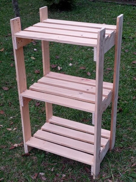 Étagère en bois rustique 3 niveaux