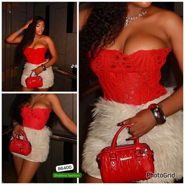 Robe bustier rouge sexy