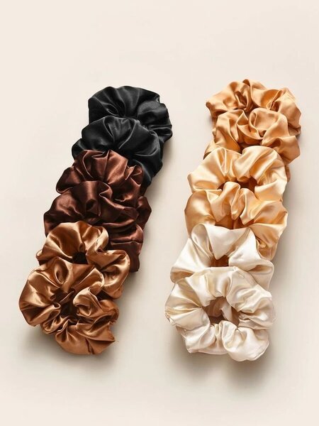 Silk Hair Scrunchies Set