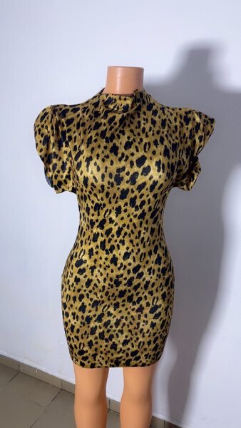 Robe moulante léopard chic