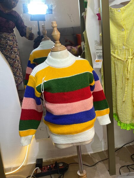 Colorful Kids' Striped Sweater