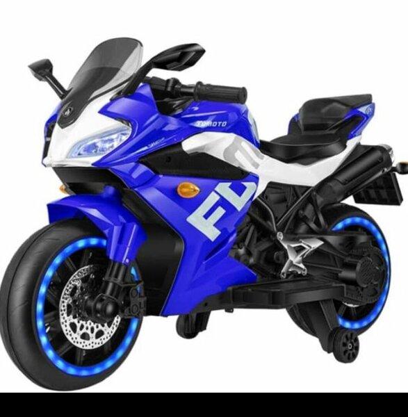 Moto électrique enfant bleue