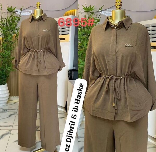 Ensemble élégant marron