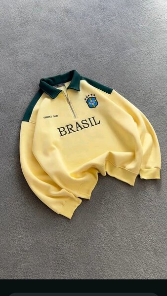 Sweat-shirt Brasil jaune