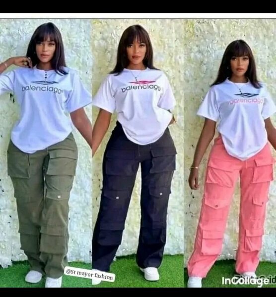 Pantalon cargo femme oversize