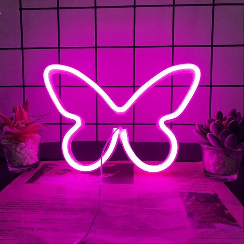 Lampe néon papillon LED