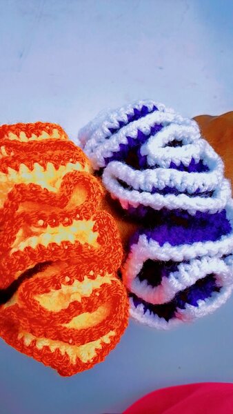 Chouchous tricotés colorés