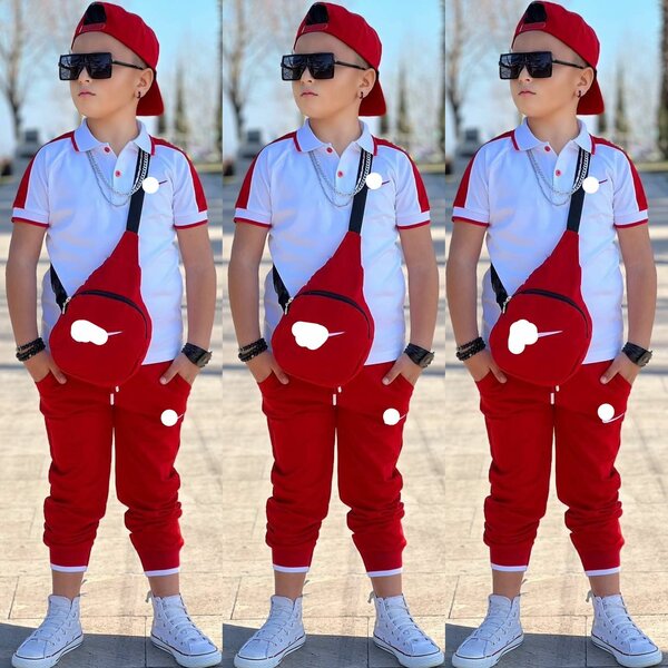 Ensemble Enfant Rouge Sport