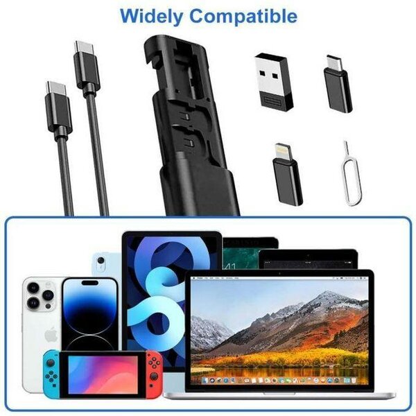 Câble USB multifonction 3 en 1 avec rangement