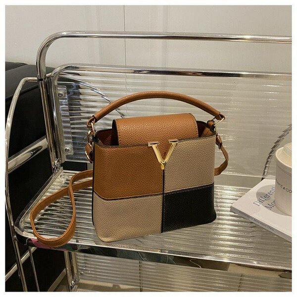 Sac à main tendance V multicolore