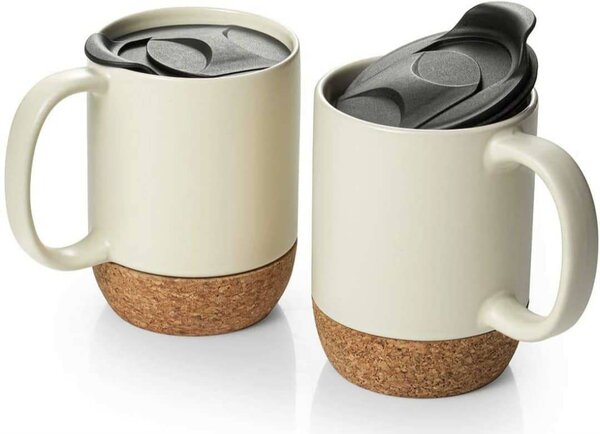 Mug en céramique avec base en liège