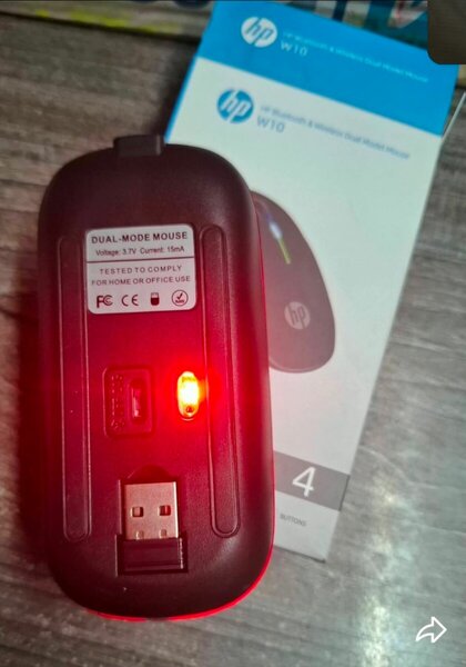 Souris sans fil HP W10 - Rouge