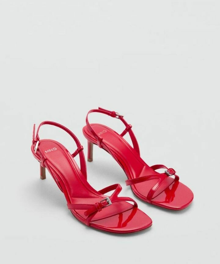 Sandales MNG rouges à talons