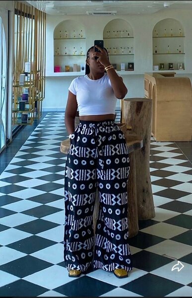 Pantalon ample à motifs tribaux