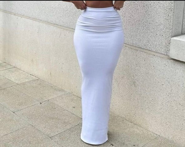 Jupe longue taille haute femme