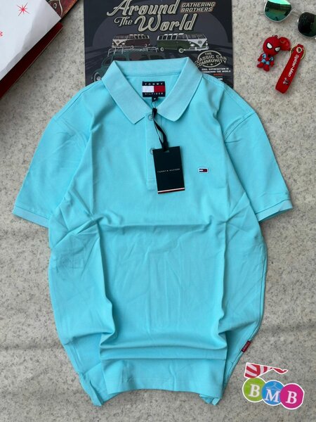 Polo homme bleu classique