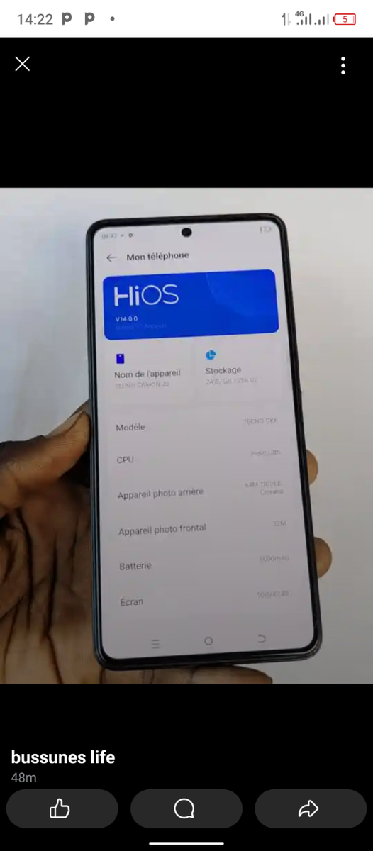 Téléphone portable Infinix Hot 40 Pro