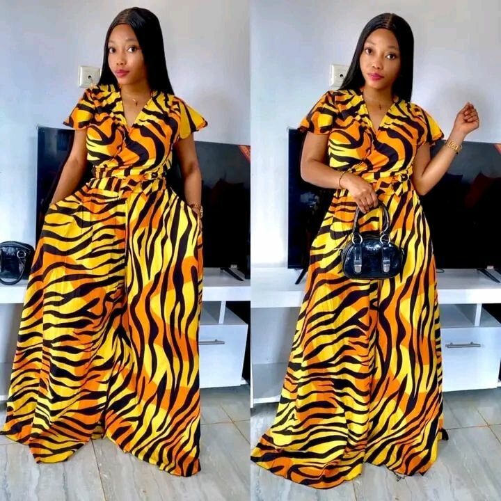 Robe maxi élégante imprimée