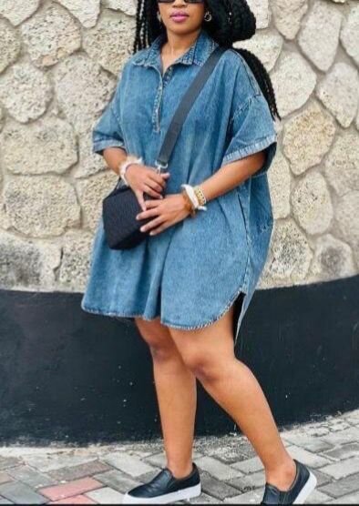 Robe en denim tendance pour femmes