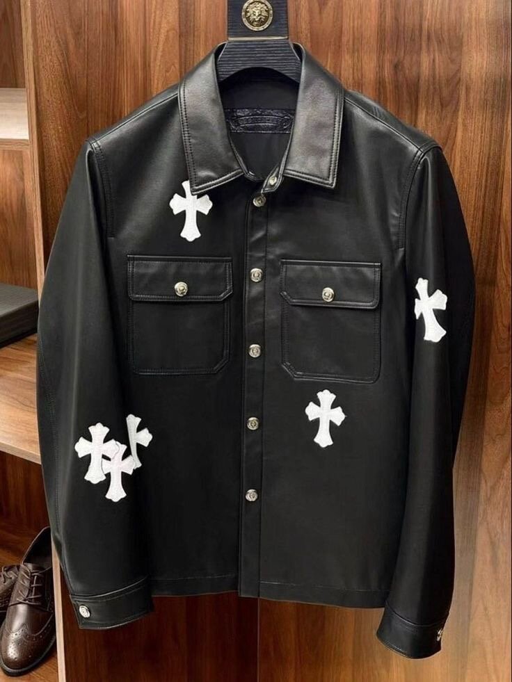 Blouson en cuir stylé homme