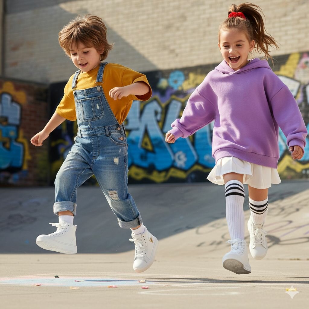 Baskets enfant confort blanc