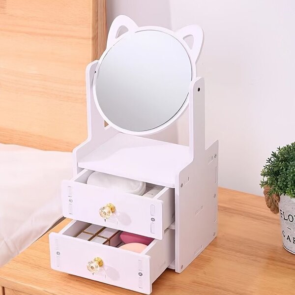 Organisateur avec miroir chat