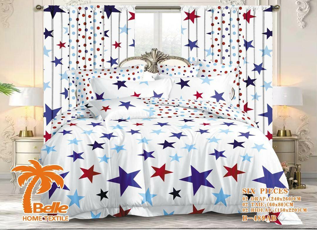 Parure de lit étoilée 6 pcs
