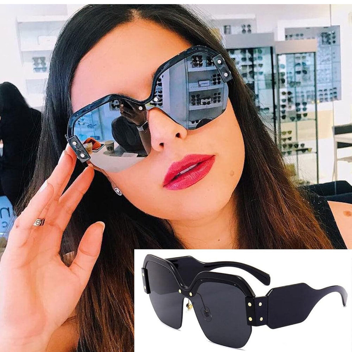 Lunettes de soleil surdimensionnées élégantes