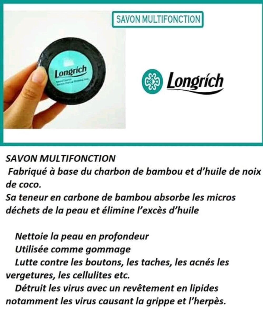 Savon Charbon Bambou Longrich
