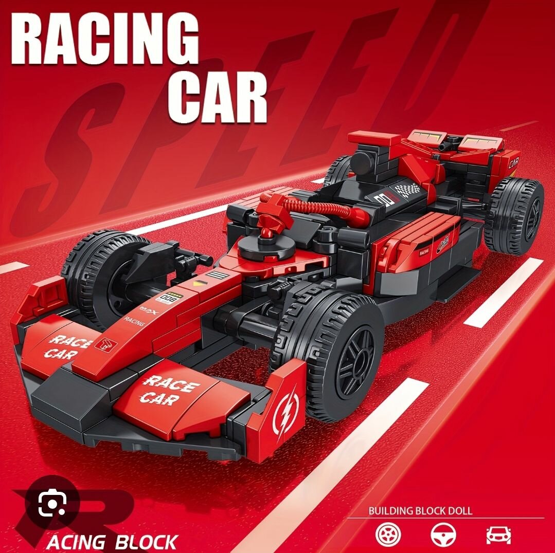 Voiture de course en blocs