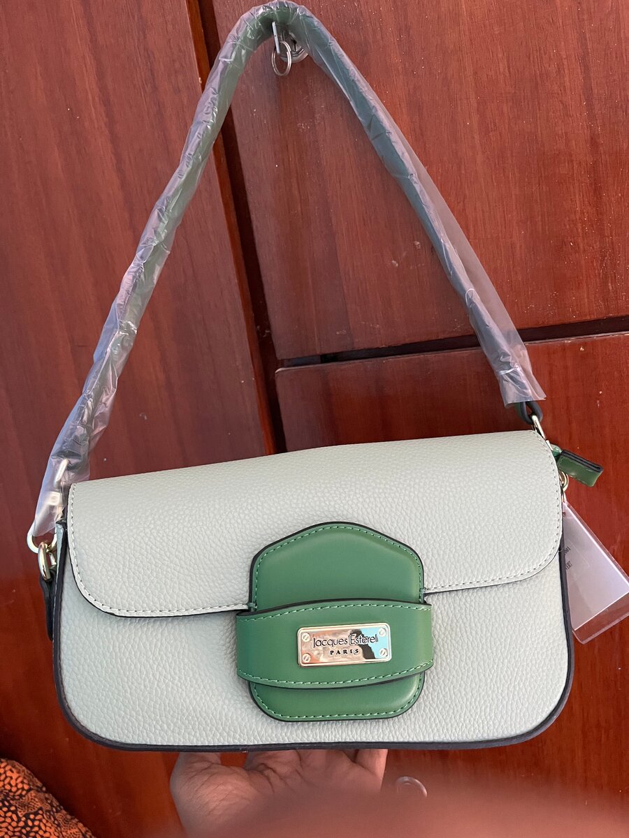 Sac bandoulière en cuir vert