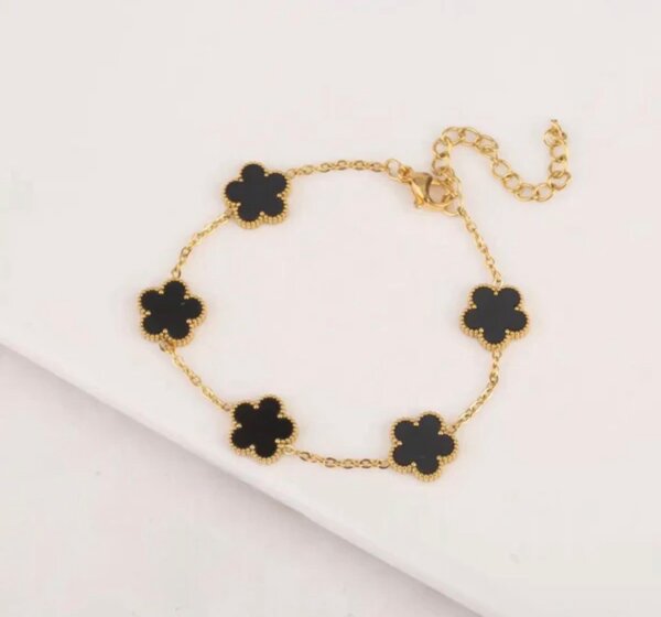 Bracelet trèfle noire