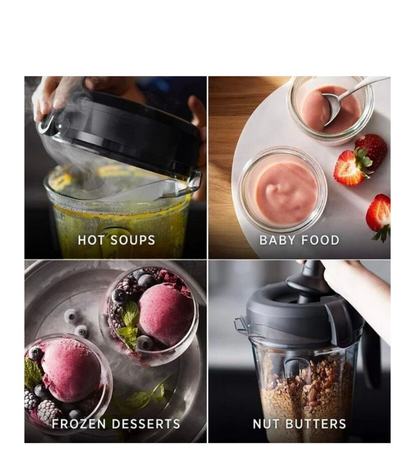 Blender Multifonction avec 2 Bols - Rouge