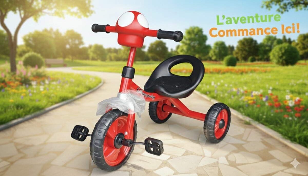 Tricycle Enfant Rouge 1-3 ans