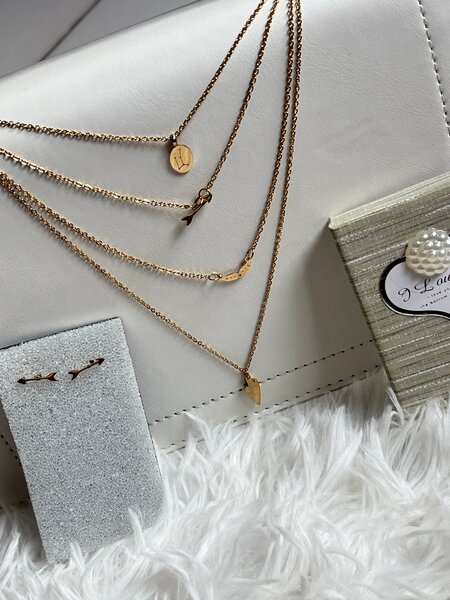 Collier multi-couches doré élégant