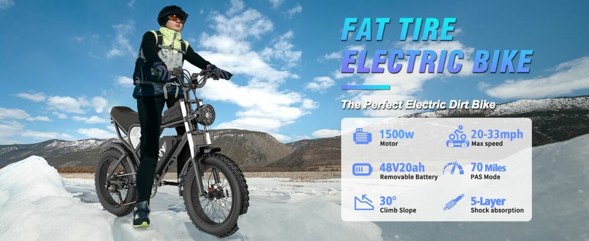 VTT Électrique Fat Tire Tout Terrain