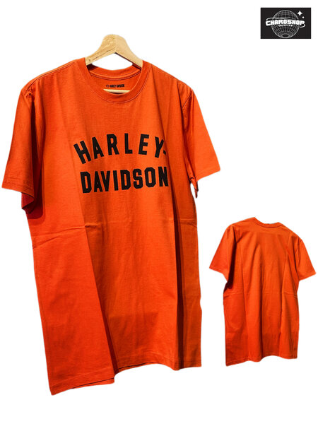 T-shirt Harley Davidson homme orange