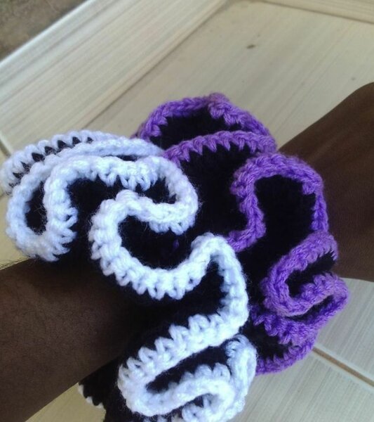 Chouchous tricotés colorés