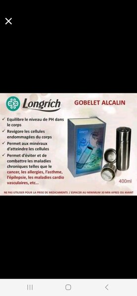 Gobelet Alcalin Longrich 400ml